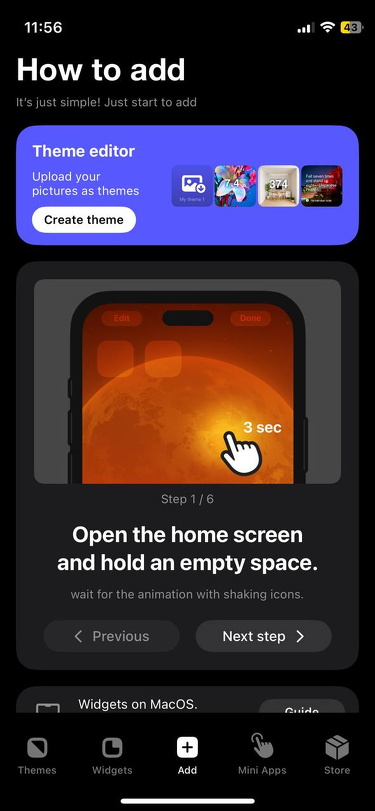Be My Widget • iOS