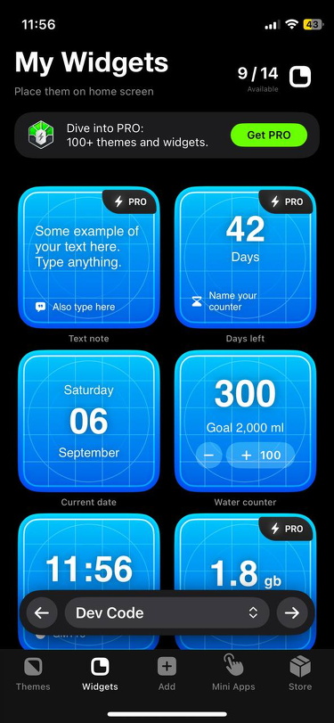 Be My Widget • iOS